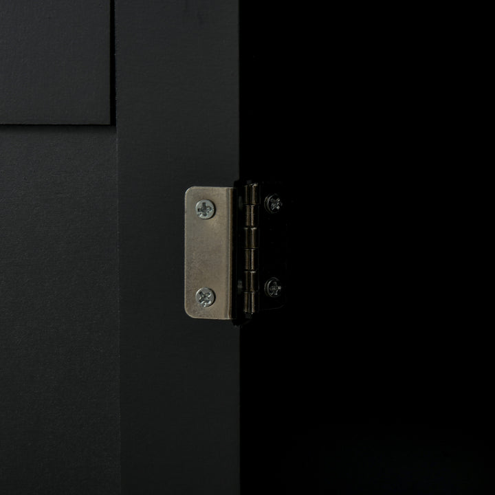 HOMCOM Modern Kitchen Island, Utility Kitchen Serving Cart with 2 Storage Drawers & Cabinets for Dining Room, Black