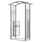 Outsunny 7Ft Outdoor Garden Arbor, Wedding Arch for Ceremony, Trellis with Scrollwork Design, Ideal for Climbing Vines and Plants, Black