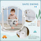 Qaba 4 in 1 Toddler Slide with Basketball Hoop, Climber, Telescope, Storage Basket, for 1-3 Years Kids Indoor Use, Yellow