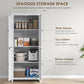 HOMCOM 72" Freestanding Storage Cabinet, Kitchen Pantry Cabinet with Doors and Shelves for Dining Room, White