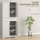 HOMCOM 72.4" Tall Kitchen Pantry Cabinet, Modern Freestanding Storage Cabinet with Shaker Doors and Adjustable Shelves, White