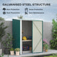 Outsunny 5' x 3' Outdoor Storage Shed, Steel Garden Shed with Single Lockable Door, Tool Storage Shed for Backyard, Brown