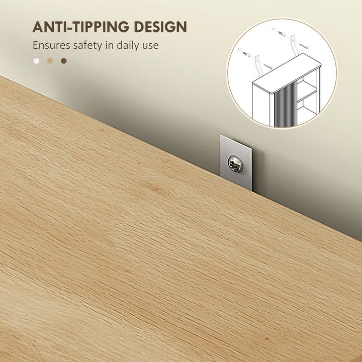 HOMCOM Over The Toilet Storage Cabinet, Bathroom Space Saver Cabinet with Adjustable Shelf, Bathroom Organizer, White