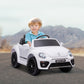Qaba 12V Volkswagen Beetle Licensed Electric Car for Kids w/ Remote Control, 4 Spring Suspension Wheels, Soft Start, White