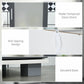 kleankin 75" Tall Bathroom Storage Cabinet, Narrow Bathroom Cabinets with Matte Glass Doors and 5-tier Shelving, White