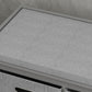 HOMCOM Shoe Storage Bench with Seat, Entryway Bench Seat with Cushion, 3 Fabric Drawers for Hallway, Grey