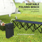 Outsunny Portable 6-Seater Folding Camping Chair, Team Bench Chair with Carry Bag for Soccer Football Team, No Assembly
