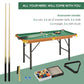 Soozier 54.3"L Mini Pool Table Portable Billiard Table Includes Cues, Ball, Chalk, Rack, for Kids