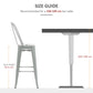 HOMCOM Set of 4 Bar Stools Kitchen Industrial Breakfast Bistro Cafe Metal Frame Black