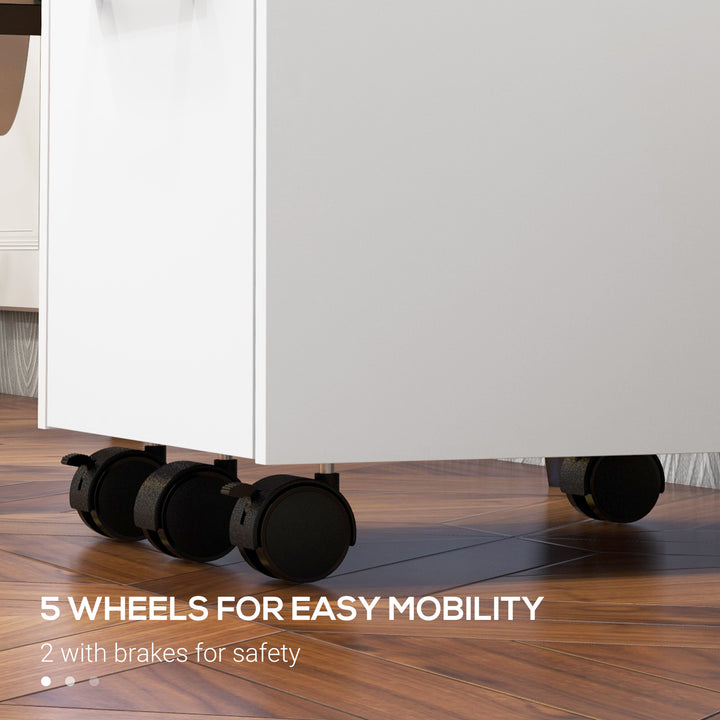 HOMCOM Lockable Vertical File Cabinet with Lock, 3 Drawer Filing Cabinet with Hanging Bars for Letter and A4 Size, Black