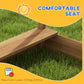 Outsunny Outdoor Wooden Sandbox with Cover for 3-7 Years Old, Backyard, Brown