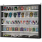 HOMCOM 5-Tier Display Cabinet, Shot Glass Display Case, Glass Curio Cabinet with 2 Glass Doors and 4 Adjustable Shelves, White
