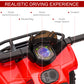 Aosom 6V Kids ATV Quad, 4 Wheeler Battery Powered Electric Ride on Car with Music, Forward, for Boys and Girls Ages 18-36 Months, Red