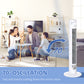 HOMCOM Freestanding Tower Fan Cooling for Home Bedroom with 3 Speed, 12h Timer, Oscillating, LED Sensor Panel, Remote Controller, White