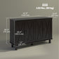 HOMCOM Kitchen Sideboard Cabinet with 4 Barn Doors and 2 Adjustable Shelves, Buffet Table for Living Room, Hallway, Black