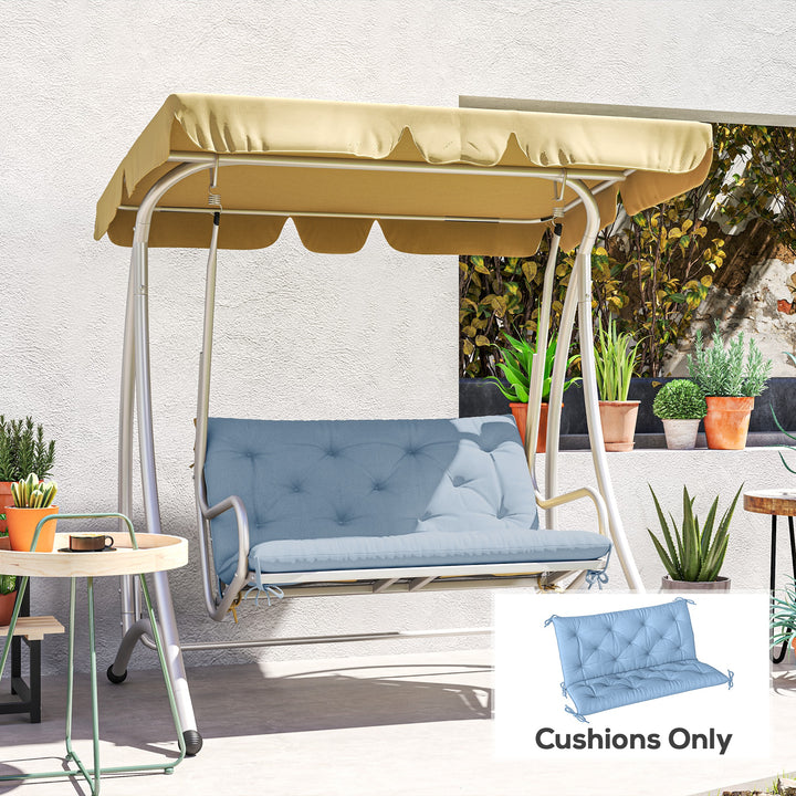 Outsunny Porch Swing Cushion Garden Bench Cushion with Backrest, Non-Slip 2-seater Soft Pad, Swing Chair Mat Replacement for Indoor and Outdoor, 39.4" x 38.6", Wine Red