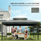 Outsunny 13' x 10' Gazebo Replacement Canopy, 2 Tier Top Roof Garden Pavilion UV Cover, Brown (TOP ONLY)