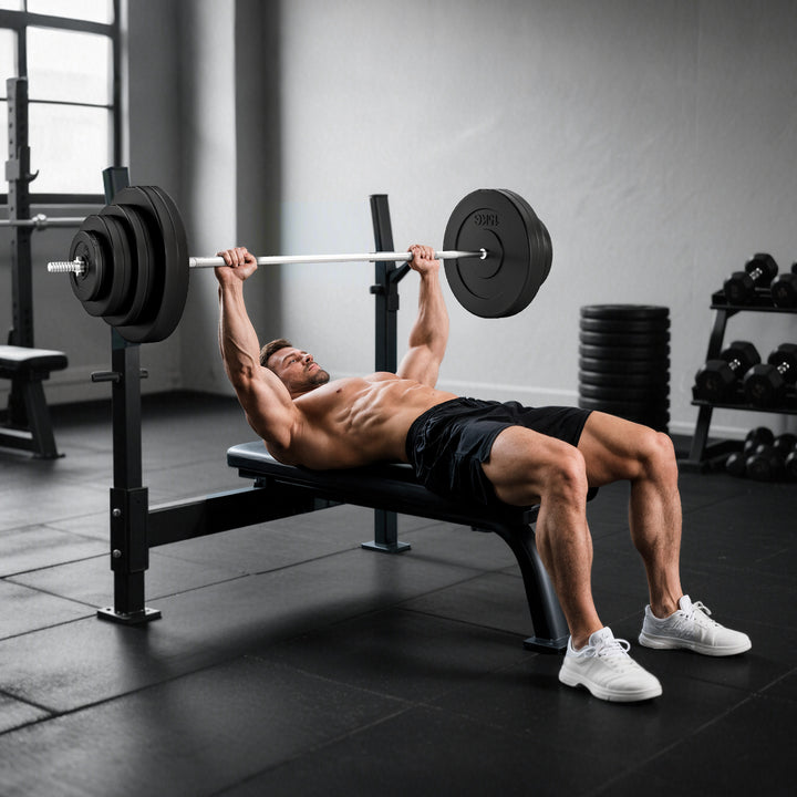 Soozier 154 lbs Barbell Weight Set, Adjustable Weights for Home Gym with 67" Barbell Bar, Strength Training Equipment