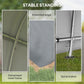 Outsunny 10' x 10' Outdoor Storage Tent, Heavy Duty and Waterproof Portable Shed for Bike, Motorcycle & Garden Tools, Light Grey