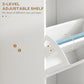 HOMCOM Slim Shoe Cabinet with 3 Flip Drawers and Adjustable Shelves, Narrow Shoe Cabinet for 15 Pairs of Shoes, White