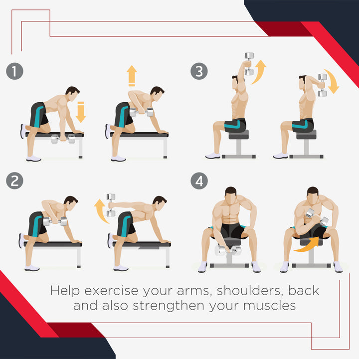 Soozier 45lbs Rubber Hex Dumbbells Weight Dumbbell Hand Weight Barbell for Body Fitness Training for Home Office Gym, Black