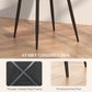 HOMCOM Dining Chairs Set of 4, Upholstered Dining Room Chairs with Steel Legs, Modern Kitchen Chair for Dining Room, Grey