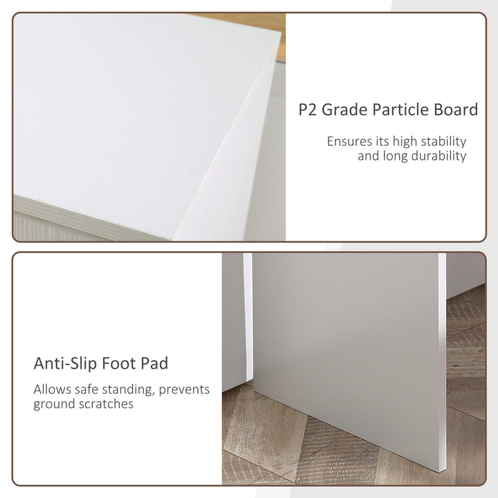 HOMCOM 180° Rotating Home Office Corner Desk Storage Shelf Cabinet Black