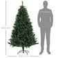 HOMCOM 6ft Artificial Christmas Trees with Auto Open and Steel Base, Green