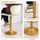 HOMCOM Counter Height Bar Stools Set of 2, Adjustable Height Bar Chairs with Swivel Seat, PU Leather Upholstery