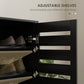 HOMCOM Shoe Storage Cabinet, Shoe Cabinet with 2 Slatted Doors for 15 Pairs of Shoes, Black