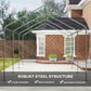 Outsunny Carport, 10 x 20 ft Portable Garage with 2 Roll-Up Doors and Removable Sidewalls for Car, Truck, Boat, Dark Grey