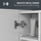 kleankin Wall Mounted Bathroom Medicine Cabinet with Mirror and Adjustable Shelves, Grey