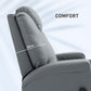 HOMCOM Massage Recliner Chair, Swivel Nursery Rocker Chair, Manual Reclining Sofa with 8 Vibration Points, PU Leather, Cup Holders, Side Pockets, for Living Room, Black