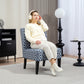 HOMCOM Armless Accent Chair for Bedroom, Upholstered Slipper Side Chair for Living Room with Wood Legs, Grey