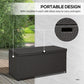 Outsunny Outdoor Storage Box with 118 Gallon Storage, Plastic Top Lid, Handles for Cushions, Pool Essentials, Garden Tools, Grey