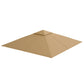 Outsunny 10' x 10' Square Gazebo Canopy Replacement UV Protected Top Cover Sun Shade Coffee