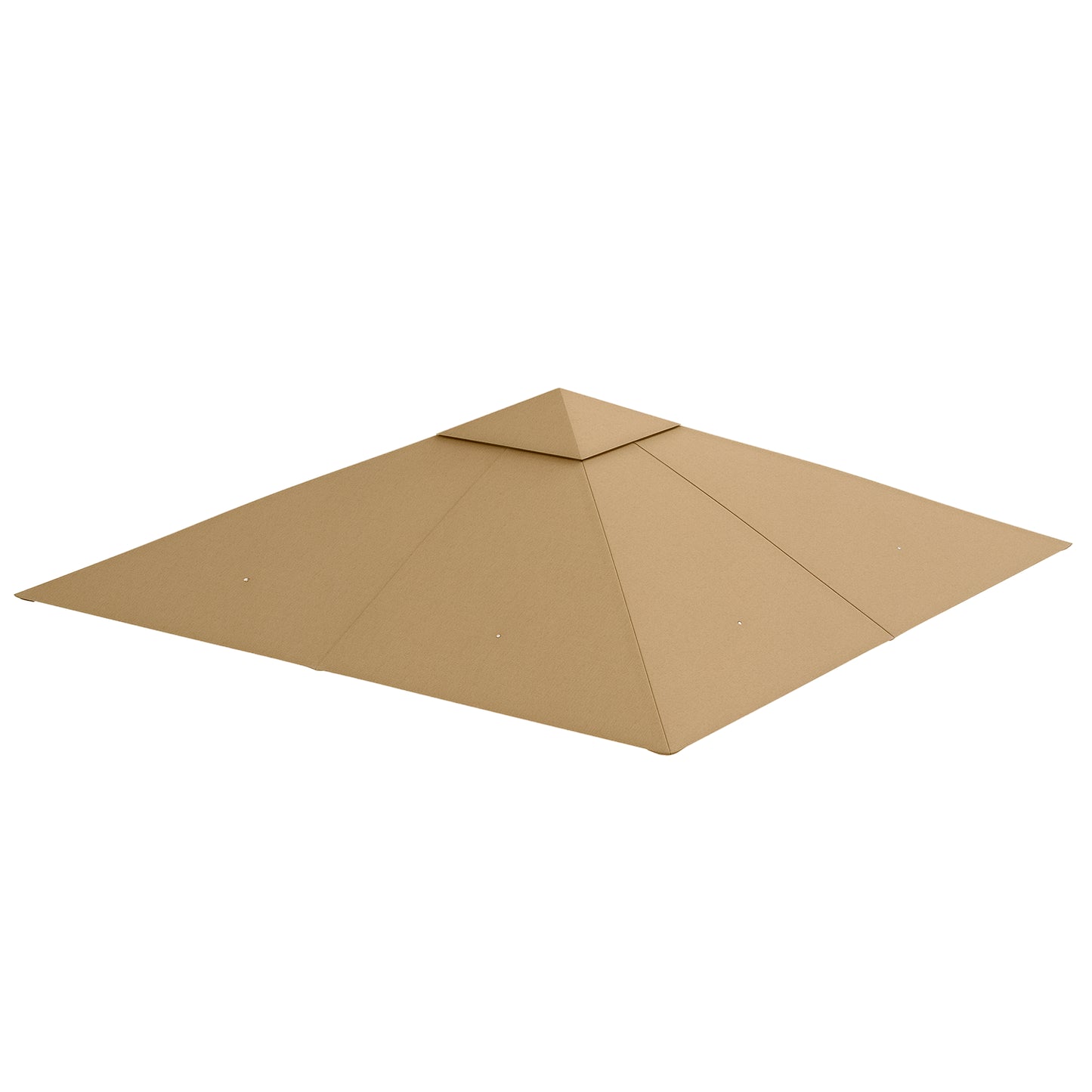Outsunny 10' x 10' Square Gazebo Canopy Replacement UV Protected Top Cover Sun Shade Coffee