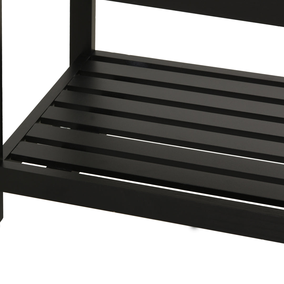 HOMCOM Room Essentials Portable Stainless Steel Top Kitchen Cart with Storage Drawer 3-Tier