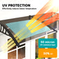 Outsunny Window Awning Door Canopy, Polycarbonate Front Door Outdoor Patio Cover, Sun Shelter, Hollow Sheet for UV, Rain, Snow and Sunlight Protection, Brown, 40" x 80"