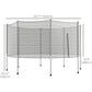 Soozier 14FT Enclosure Trampolining Bounce Safety Accessories Trampoline Net with 8 Poles, Grey