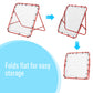 HOMCOM Volleyball Rebounder Net Football Training Aid Kickback Target Play Red