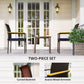 Outsunny Stackable Wicker Patio Chairs Set of 2 with Removable Cushion, Armrest for Garden, Porch, Yard, Cream White