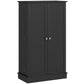HOMCOM 41" Storage Cabinet, 2-Door Kitchen Pantry Cabinet with 5-tier Shelving, 12 Spice Racks and Adjustable Shelves, Grey
