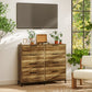 HOMCOM Dresser for Bedroom, 4 Drawer Dresser Tower, Chest of Drawers for Hallway, Entryway, Closet, Natural