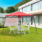 Outsunny 7' x 7' Garden Foldable Pop Up Gazebo Tent with Backpack & Adjustable Legs Outdoor Party Canopy, Blue & Black
