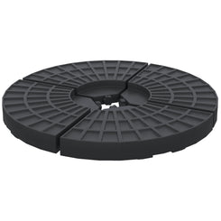 Outsunny Set of 4 Umbrella Base Weights Outdoor Parasol Holder for Cross Base Portable