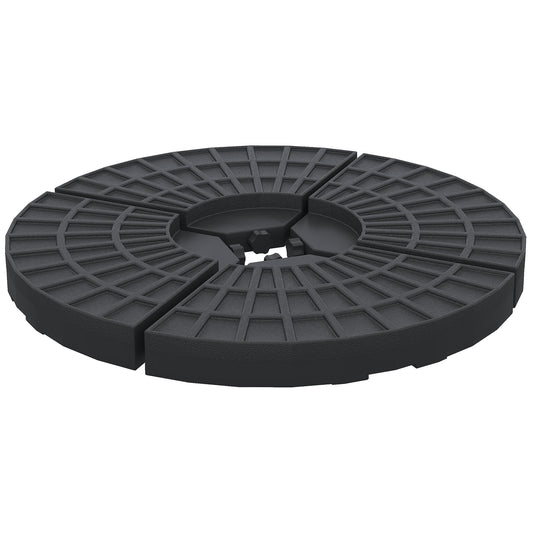 Outsunny Set of 4 Umbrella Base Weights Outdoor Parasol Holder for Cross Base Portable