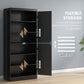HOMCOM 70" 4-Door Storage Cabinet, Freestanding Pantry Cabinet with Adjustable Shelves for Living Room, Natural