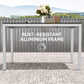 Outsunny Outdoor Dining Table for 4-6 with Easy Maintenance Slatted Top, Rust-Resistant Aluminium Frame, Black
