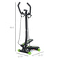 Soozier Adjustable Twist Stepper w/ LCD Monitor and Resistance Bands, Stair Stepper Aerobic Body Workout Fitness Machine for Home Gym